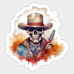 Skull With Guns Sticker